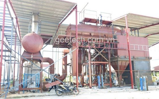 Lò hơi tầng sôi 8 tấn/h cho nhà máy bao bì tại Hưng Yên